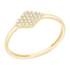 Gülaylar Diamond Line Sarı Altın 14 Ayar Trend Yüzük