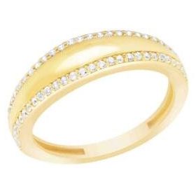 Gülaylar Diamond Line Sarı Altın 14 Ayar Trend Yüzük