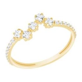 Gülaylar Diamond Line Sarı Altın 14 Ayar Trend Yüzük