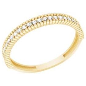 Gülaylar Diamond Line Sarı Altın 14 Ayar Trend Yüzük