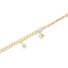 Gülaylar Diamond Line Sarı Altın 14 Ayar Trend Zincir Bileklik