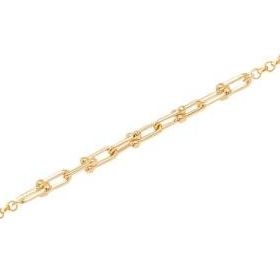 Gülaylar Diamond Line Sarı Altın 14 Ayar Trend Zincir Bileklik