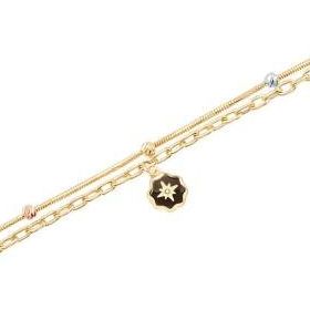 Gülaylar Diamond Line Sarı Altın 14 Ayar Trend Zincir Bileklik