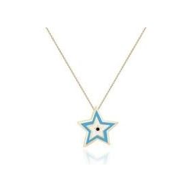 Gülaylar Diamond Line Sarı Altın 14 Ayar Yıldız Kolye