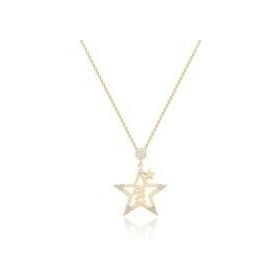 Gülaylar Diamond Line Sarı Altın 14 Ayar Yıldız Kolye
