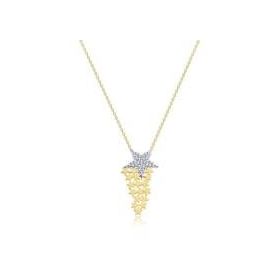 Gülaylar Diamond Line Sarı Altın 14 Ayar Yıldız Kolye