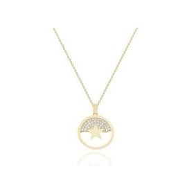 Gülaylar Diamond Line Sarı Altın 14 Ayar Yıldız Kolye