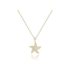Gülaylar Diamond Line Sarı Altın 14 Ayar Yıldız Kolye