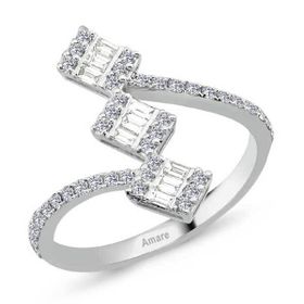 Gülaylar SN01347944/10232-15805 0,47 Karat Baget Pırlanta Yüzük