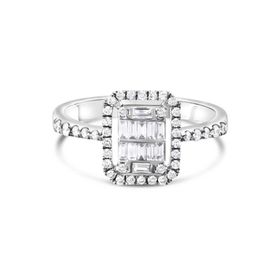 Gülaylar SN01347944/10232-15805 0,47 Karat Baget Pırlanta Yüzük
