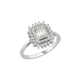 Gülaylar SN01347944/10232-15805 0,47 Karat Baget Pırlanta Yüzük