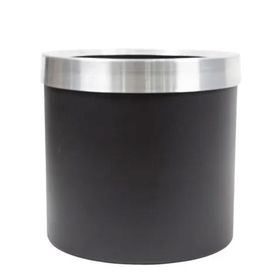 Güleç Yapay Çiçek 22*22*22 Siyah Bilezikli Metal Saksı