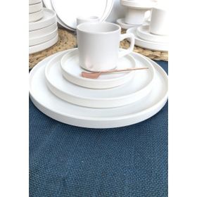 Gulhanile Stackable Mat Beyaz 24 Parça 6 Kişilik Servis Kahvaltı Takımı