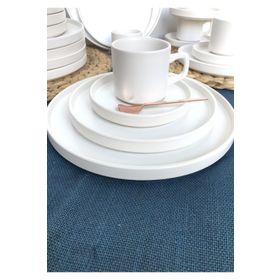 Gulhanile Stackable Mat Beyaz 24 Parça 6 Kişilik Servis Kahvaltı Takımı