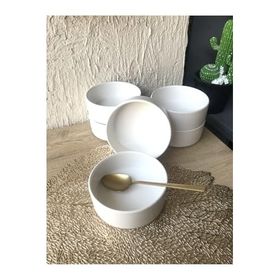 Gulhanile Stackable Mat Beyaz 6 Parça 6 Kişilik Servis Kahvaltı Takımı