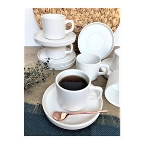 Gulhanile Stackable Mat Beyaz 6 Parça 6 Kişilik Servis Kahvaltı Takımı