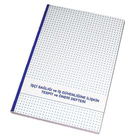 Gülpaş 229 İşci Sağlığı ve İş Güvenliği Karton Kapak 20x28 cm Tespit ve Öneri Defteri