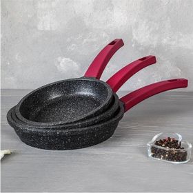 Gülsan 3'lü 18 - 22 - 26 cm. Döküm Tava Seti
