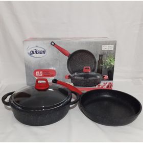 Gülsan GLS 3 Parça 26 cm Granit Döküm Tencere Tava Seti
