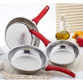Gülsan Jasmin 16-18-20 CM 3'lü Çelik Tava Seti