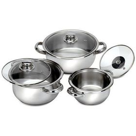 Gülsan Mercan 6 Parça Çelik Tencere Takımı Cam Kapak