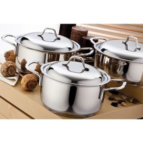 Gülsan Micro Inox 3'lü Çelik Tencere Seti