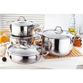 Gülsan MNR0010 Gülsan Su 8 Parça Çelik Tencere Seti