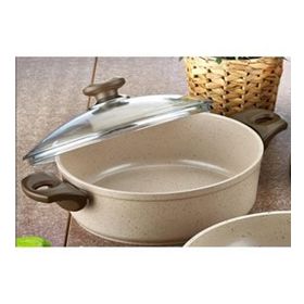 Gülsan Safran Granit 22 cm Basık Pilav ve Karnıyarık Tencere
