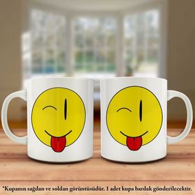 Gülümseyen Muzip Emoji-Espirili Mizah Kupa Bardak