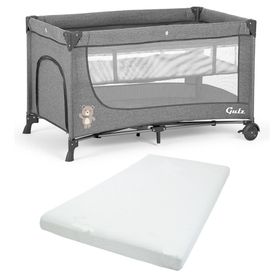 Gulz Lindo 70x120 cm Gray Pamuk Yataklı Oyun Parkı Bebek Beşik