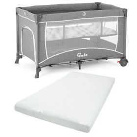 Gulz Raftel 70x120 cm Oyun Parkı Bebek Beşiği + Açık Gri Visco Yatak