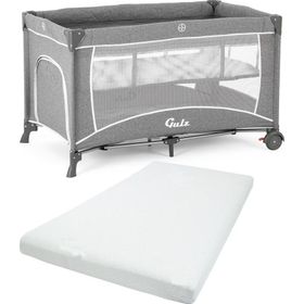 Gulz Raftel 70x120 cm Oyun Parkı Bebek Beşiği + Açık Gri Visco Yatak