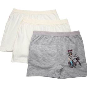 Gümüş 3069 2'li Paket Likralı Renkli Kız Çocuk Boxer