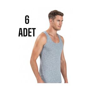 Gümüş 4004 Ribana 6 Paket Gri Erkek Atlet