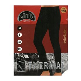 Gümüş 4055 Termal Tayt Siyah Erkek İçlik