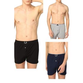 Gümüş 42261 3'lü İç Giyim Düğmeli Erkek Boxer