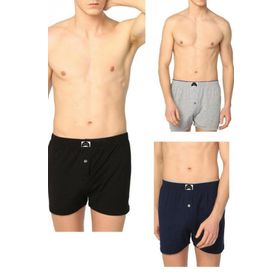 Gümüş 42261 3'lü İç Giyim Düğmeli Erkek Boxer