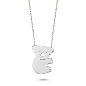 Gümüş 925 Ayar Koala Kolye