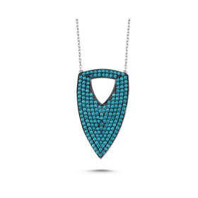 Gümüş 925 Ayar Nano Zirkon Taşlı Kolye
