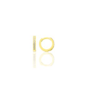 Gümüş Altın Yaldızlı 10 mm Halka Küpe Tragus Piercing Helix Kıkırdak Küpesi