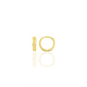 Gümüş Altın Yaldızlı 10 mm Halka Küpe Tragus Piercing Helix Kıkırdak Küpesi