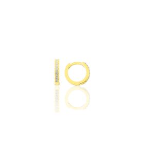 Gümüş Altın Yaldızlı 10 mm Halka Küpe Tragus Piercing Helix Kıkırdak Küpesi