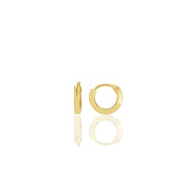 Gümüş Altın Yaldızlı 10 mm Halka Küpe Tragus Piercing Helix Kıkırdak Küpesi