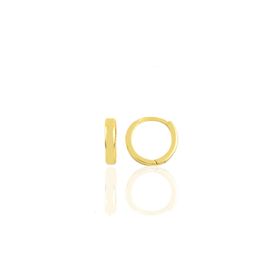 Gümüş Altın Yaldızlı 10 mm Halka Küpe Tragus Piercing Helix Kıkırdak Küpesi