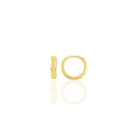 Gümüş Altın Yaldızlı 11 mm Halka Küpe Tragus Piercing Helix Kıkırdak Küpesi