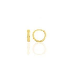 Gümüş Altın Yaldızlı 11 mm Halka Küpe Tragus Piercing Helix Kıkırdak Küpesi