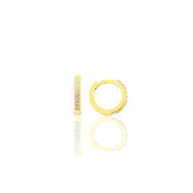 Gümüş Altın Yaldızlı 11 mm Halka Küpe Tragus Piercing Helix Kıkırdak Küpesi