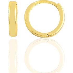 Gümüş Altın Yaldızlı 12 mm Halka Küpe