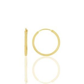 Gümüş Altın Yaldızlı 18 mm Halka Küpe