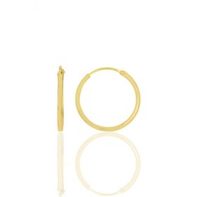 Gümüş Altın Yaldızlı 18 mm Halka Küpe